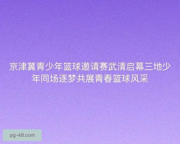 京津冀青少年篮球邀请赛武清启幕三地少年同场逐梦共展青春篮球风采
